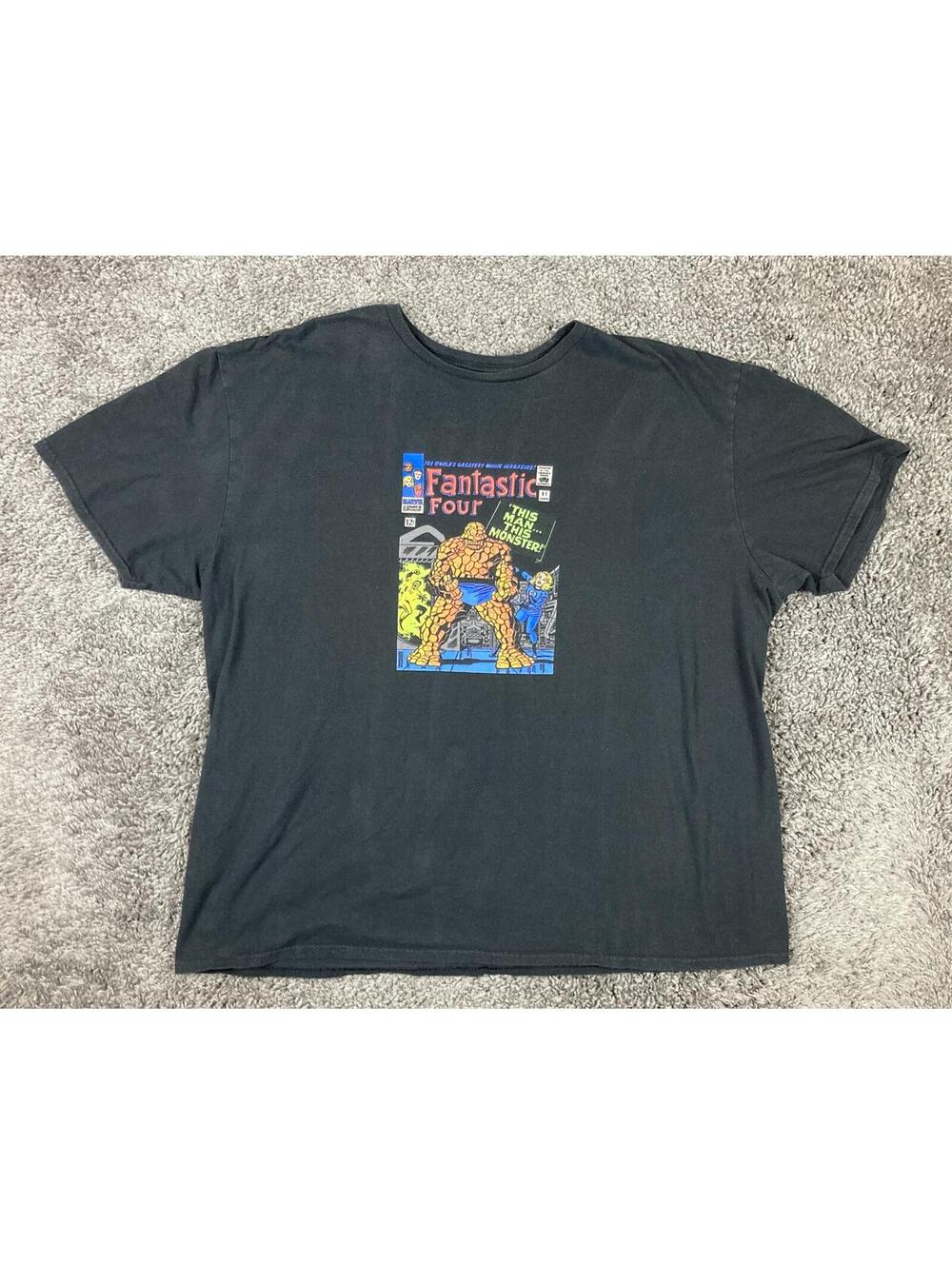 Marvel Fantastic Four T-Shirt Men Black The Thing Comic Cover 51 Reprint Sz 2XL